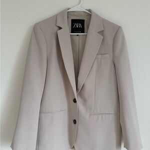 Zara Light Beige Tailored Blazer